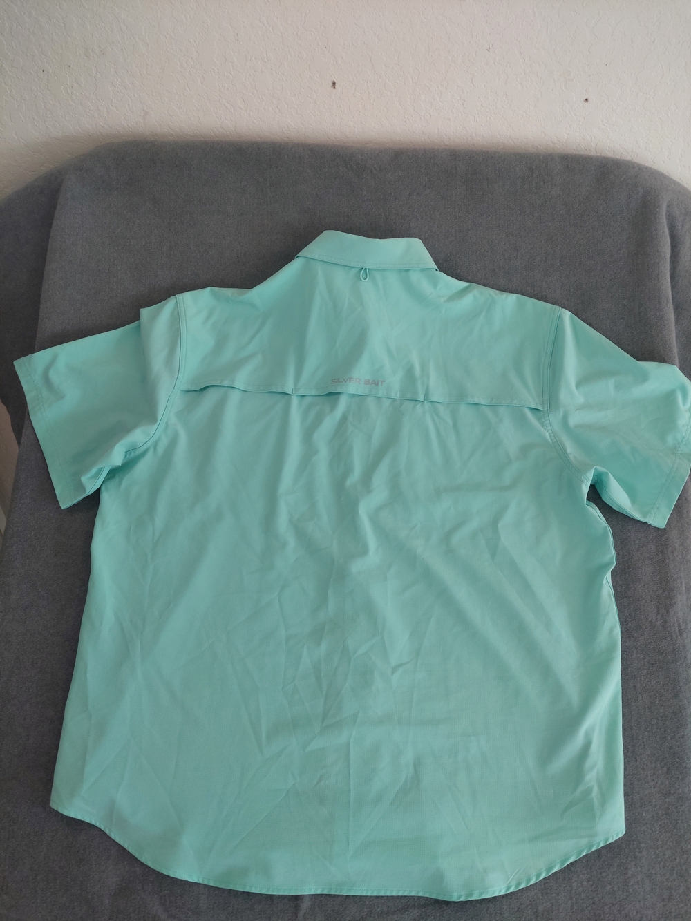 Silver Bait Men's XXL Fishing Shirt Short Sleeve Vented Performance Mint Green - Picture 5 of 5